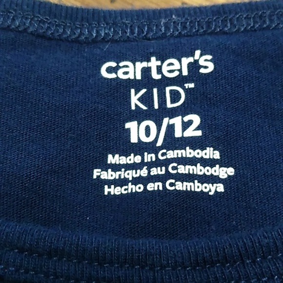 🩷 Carter's Girls Cold Shoulder Long Sleeve #Good Vibes Size 10/12 - Picture 3 of 5